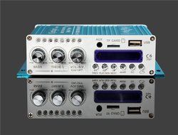 Douk Audio Bluetooth Digital HiFi Stereo Power Amplifier Bass Auto Car Audio Amp USB MP3 FM (Blue) N11