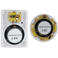 Theater Solutions TSS-85 1500 Watt 5CH 8" In-Wall/Ceiling Home Theater Speaker System N3