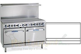 Imperial Commercial Restaurant Range 60" Griddle With 2 Standard Ovens Natural Gas Model Ir-G60