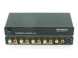 Shinybow 1x4 (1:4) 4-Way Stereo Analog R/L Audio Splitter Distribution Amplifier SB-3705