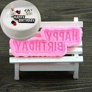 Genenic Silicone Baking Tool Chocolate Mould Happy Birthday Cake Decorating Mold N3