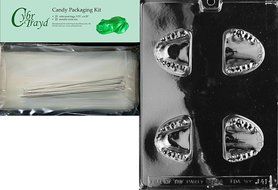 Cybrtrayd J041 False Teeth Chocolate Candy Mold with Exclusive Cybrtrayd Copyrighted Chocolate Molding Instructions