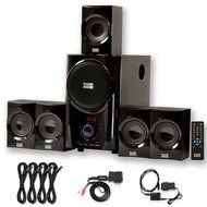 Acoustic Audio AA5160 Home 5.1 Speaker System with Bluetooth Optical Input FM and 4 Extension Cables