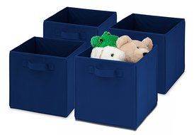 Honey-Can-Do SFT-01762 Kids Storage Bins, Soft and Foldable Organizers, Pink