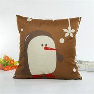 Pillow Cover,Haoricu Vintage Christmas Lovely Pillow Case Sofa Waist Throw Cushion Cover Home Decor (Coffee) N4