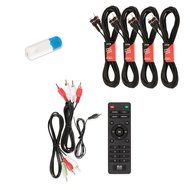 Blue Octave B51 Home Theater 5.1 Powered Speaker System with USB Bluetooth and 4 Extension Cables N2