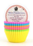 Mama Cups&reg; Silicone Baking Cups - 12 Multi Colored Muffin Molds Pack / Cupcake Liners, Non Stick, Heat Resistant...