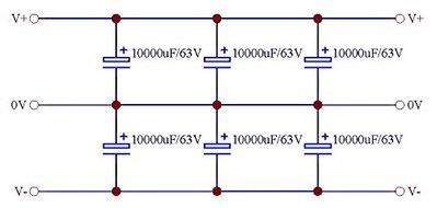 Electronics-Salon 1PCS Capacitor Filter PCB, for Upgrade Audio Power Amplifier N6