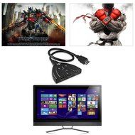 4K HDMI Switches, SENHAI 3 Ports HDMI Adapter with Pigtail Cable, Support 4K 1080P 3D UHD Blue-ray DVD, 3 HDMI... N2