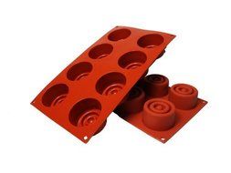 NY Cake Silicone Baking Mold-Cinnamon Roll 8 Cavities.