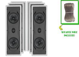 Yamaha Custom Easy-to-install In-Wall Flush Mount 2-Way 150 watts Natural Sound Speaker (Set of 4) with 1" Titanium... N2