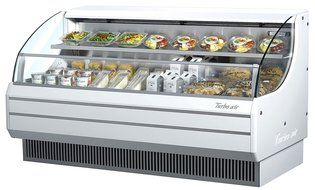 Turbo Air TOM75L 75" Low Profile Display Merchandiser with Modern Design Attractive Glass Sides Environmental...