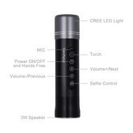 Trendwoo Outdoor Bicycle Bluetooth Speakers Waterproof Rechargeable LED Flashlight with Bike Mount for Cycling... N9