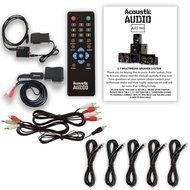 Acoustic Audio AA5160 Home 5.1 FM Speaker System Bluetooth Optical In 5 Ext. Cables AA5160BD-5 N2