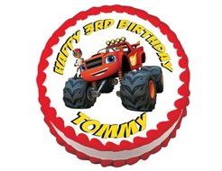 BLAZE AND THE MONSTER MACHINES cake and cupcake edible toppers frosting sheet