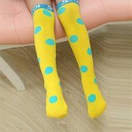 Banggood 1pair Children Candy Polka Dot Kids Long Socks N7