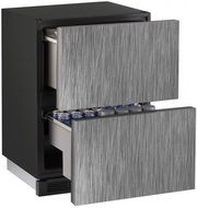 U-Line U1224DWRINT00B 24&quot; 1000 Series Built-In Solid Refrigerator Drawers with 5.4 cu. ft. Total Capacity, in...