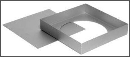 Alan Silverwood 9&quot; x 1.5&quot; Loose Based Square Sandwich Cake pan tin 38093