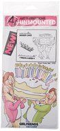 Art Impressions Girlfriends Cling Rubber Stamp, 9 by 4.5-Inch, Giant Cake N2