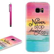 Galaxy S7 Edge Case, Firefish [Fashion Style] [Anti-slip] Ultra Slim Exact Fit Lightweight Flexible TPU Soft Back... N25