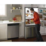 Amana ABB2224BRM 21.9 Cu. Ft. Stainless Steel Bottom Freezer Refrigerator - Energy Star N3