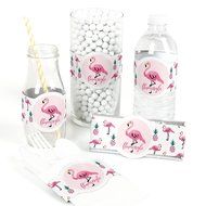 Flamingo - Party Like a Pineapple - DIY Party Wrapper Favors - Set of 15