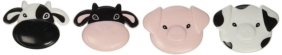 DecoPac Farm Animal Barnyard Friends 24-Piece Cupcake Rings Party Favors, Assorted N2