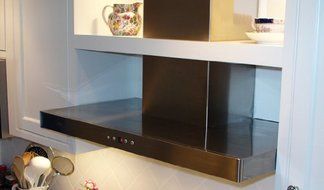 Faber Stilo Designer STIL24SS 24" Chimney Wall Mount Chimney Range Hood With 600 CFM Internal Pro Blower Halogen... N6