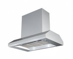 Faber FORTIS48SS: 48" Stainless Fortezza Isola Island Range Hood