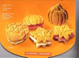 Fall Whoopie Pie Pan 12 Cavities By Wilton (Pumpkins, Leaves, Acorns) N2