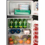 3.2 Cubic Feet 2-Door True-Freezer Compartment, Refrigerator, Black