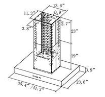 XtremeAir PX04-I42, 42" wide, 900 CFM, LED lights, Both Side accessible Control, Swing-able Flat Filters, 1.0mm... N3