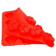 Kingstar Silicone Mini Paw Cake Pan Bone Bakeware Baking Mold Set of 2 with Lovely Brush, 29-cavity N6