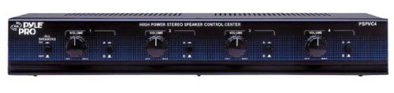 Pyle KTHSP85PBK 4 Room In-Ceiling Home Speaker System w/Speaker Selector &amp; Volume Control (Black) N2
