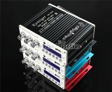 Douk Audio Bluetooth Digital HiFi Stereo Power Amplifier Bass Auto Car Audio Amp USB MP3 FM (Blue) N19