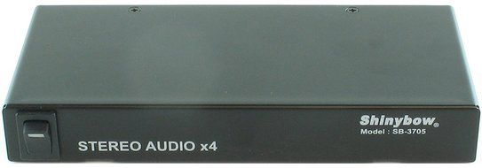 Shinybow 1x4 (1:4) 4-Way Stereo Analog R/L Audio Splitter Distribution Amplifier SB-3705 N2