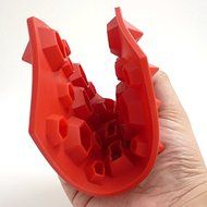 ice Mold Silicone Party Maker 3d Diamonds Gem Cool Ice Cube Chocolate Soap Tray (Red)