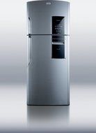 Summit Ingenious FF1935PL 30" Counter Depth Top Freezer Refrigerator in Platinum: Right Hinge