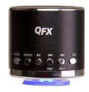QFX CS59USBLACK Speaker with USB/Micro SD/FM Radio, Black