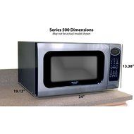 Sharp R-530ES 2-Cubic-Foot 1200-Watt Microwave, Stainless Steel and Black N3