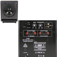 Theater Solutions 5.1 Home Theater 6.5" Speakers Set with Center, 8" Powered Sub and More TS65CC51SET3 N2