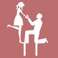 Black Cake Topper For Engagement Or Bridal N3