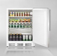 Summit FF7SSHVADA: ADA compliant commercial all-refrigerator for freestanding use, with white cabinet, stainless... N2