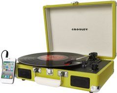 Crosley Cruiser. The Best Modern Portable &amp; Lightweight Turntable Suitcase, Briefcase 3 Speed Gramophone, Vinyl... N22