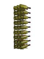 Epicureanist Metal Wall-Mount 27-Bottle Wine Rack, Nickel