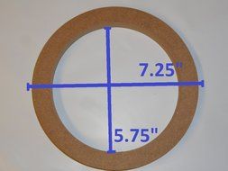 3 Case Pack Kit 6.5&quot; MDF Speaker Subwoofer Spacer 3/4&quot; Rings with Gorilla Glue