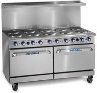 Imperial Commercial Restaurant Range 60&quot; With 10 Elements Two 26&quot; Standard Ovens Electric Model Ir-10-E