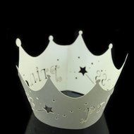Bit Fly Princess Crown Baby Shower Birthday Party Laser Cut Celebration Decor Cupcake Wrapper Wraps Case (50pc... N11