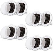 Acoustic Audio R191 In Ceiling / In Wall Speaker 4 Pair Pack 2 Way Home Theater 1600 Watt New R191-4Pr