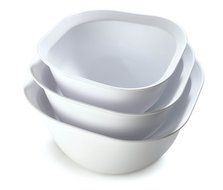 Cuisipro Mixing Bowl Set, 3-Piece, White N2